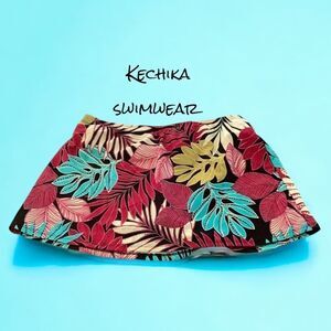 KECHIKA SWIMWEAR SKIRT BATHING SUIT BOTTOMS TROPICAL SMALL